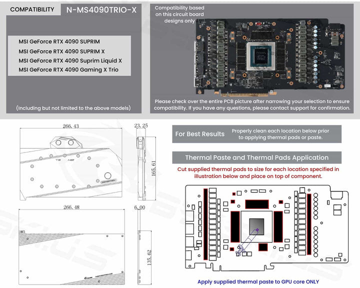 Bykski Full Coverage GPU Water Block and Backplate for MSI GeForce RTX ...