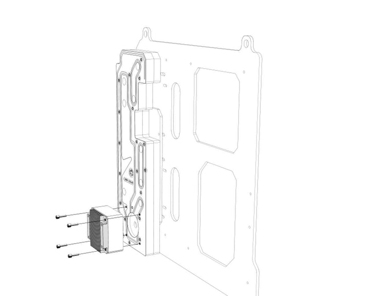 Bykski Distro Plate - ZEAGINAL 01 - Frosted PMMA w/ 5v Addressable RGB (RBW) (RGV-ZG-01)