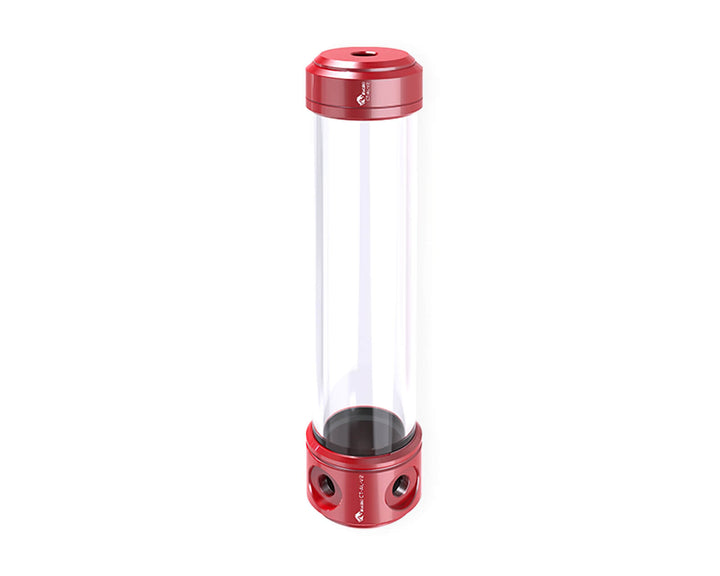 Bykski 50mm Anodized Aluminum Cylindrical Reservoir - 260mm (CT-AL-V2) - Red