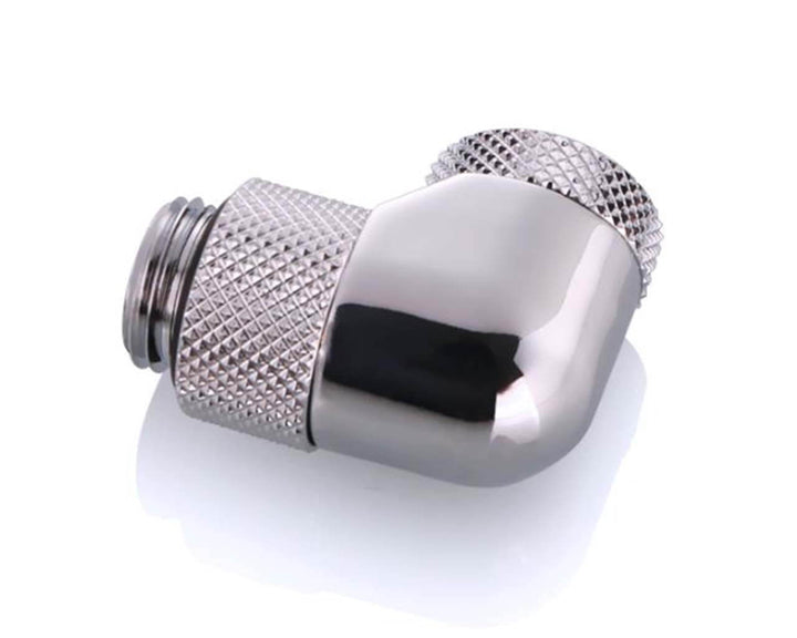 Bykski G 1/4in. Male to Female 90 Degree Dual Rotary Elbow Fitting (B-DTSO-RD90) - Silver