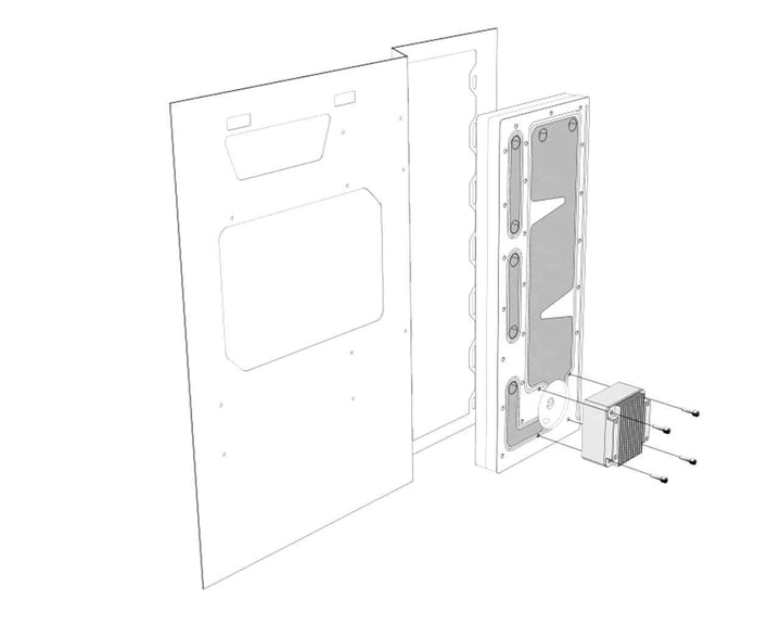 Bykski Distro Plate For Lian Li PC-011 - Frosted PMMA w/ 5v Addressable RGB (RBW) (RGV-LAN-011-P-F-K)