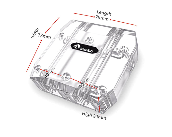 Bykski Dual GPU 40mm SLI/CF Connection Bridge Module Version 3 - Frosted (L4-2WAY)