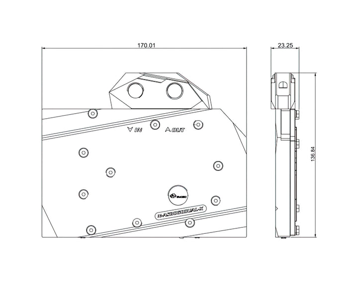 Bykski Full Coverage GPU Water Block and Backplate for ASUS DUAL RTX 3060 (N-AS3060DUAL-X)
