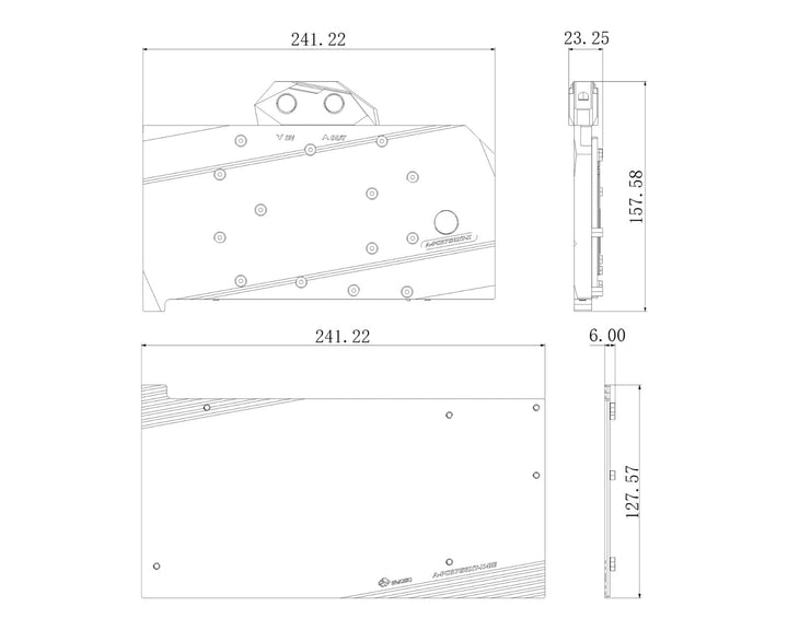 Bykski Full Coverage GPU Water Block and Backplate for PowerColor RX 6750 XT Red Devil (A-PC6750XT-X)