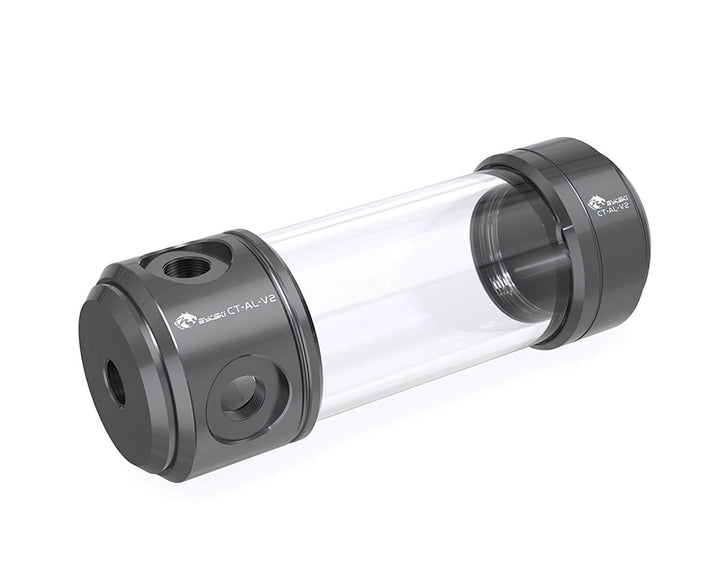 Bykski 50mm Anodized Aluminum Cylindrical Reservoir - 150mm (CT-AL-V2) - Grey