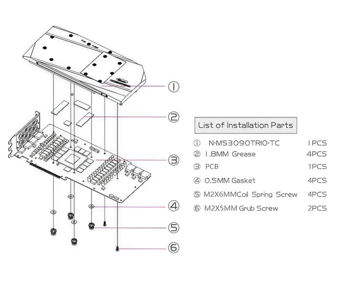 Bykski Full Coverage GPU Water Block w/ Integrated Active Backplate for MSI RTX 3090 GAMING X TRIO (N-MS3090TRIO-TC)