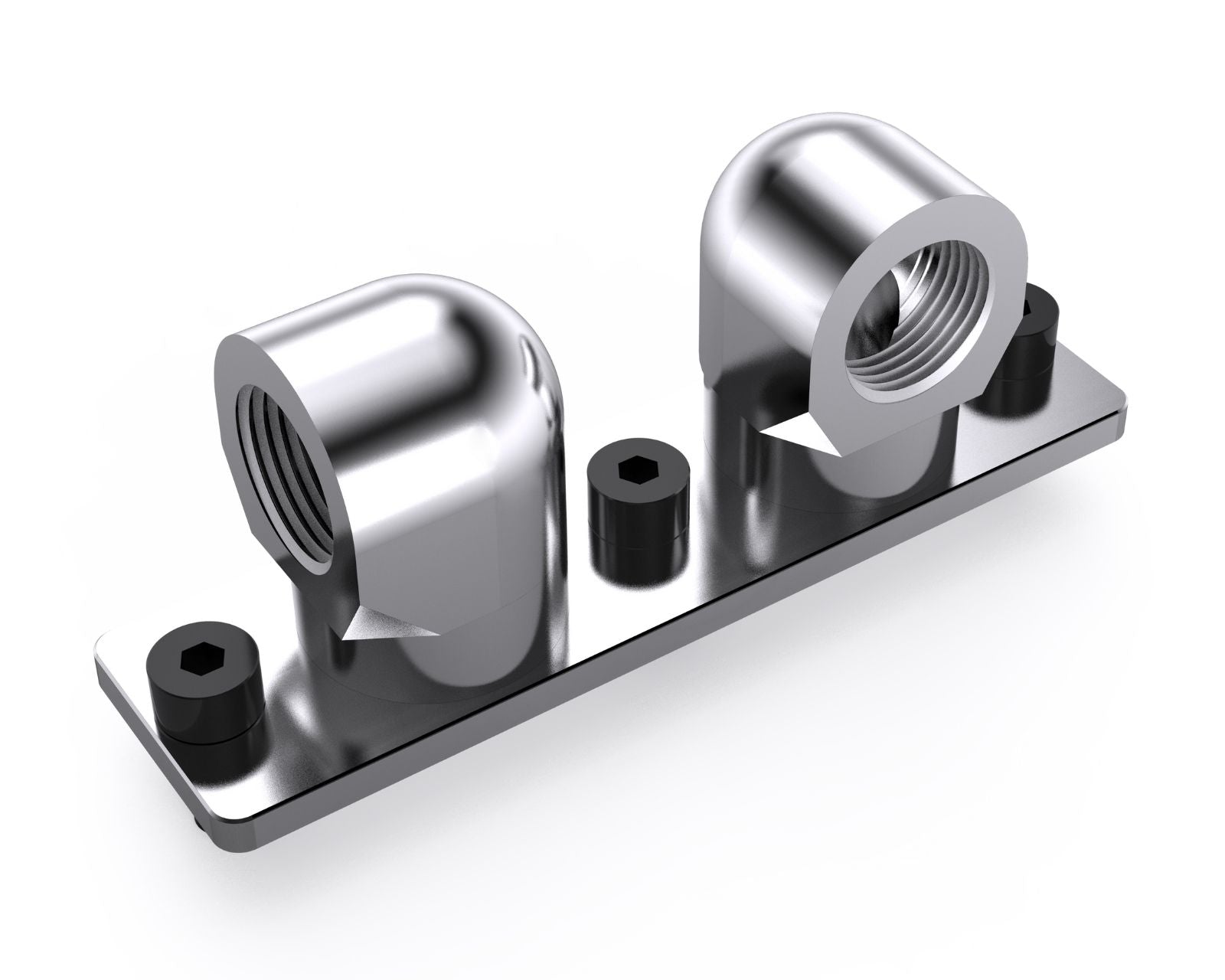 Bykski GPU Block 90 Degree Rotary Bridge Module - Silver (B-VGA-MINI-X ...