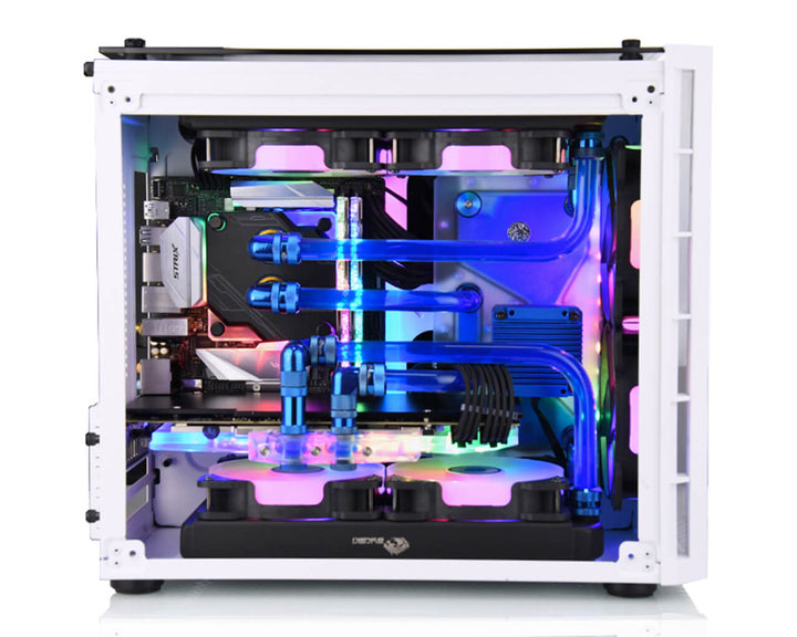 Bykski Distro Plate for Corsair 280X - Frosted PMMA w/ 5v Addressable RGB (RBW) (RGV-COS-280X-P)