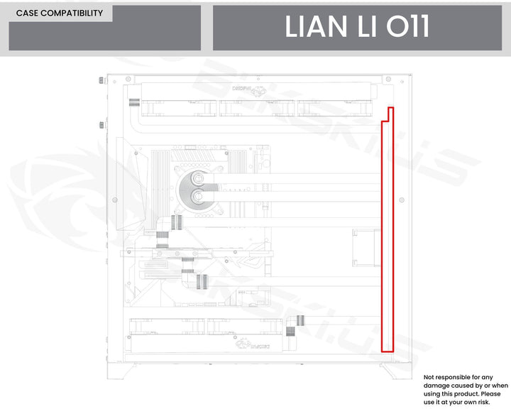 Bykski Distro Plate For Lian Li PC-011 (Front Mount) - Frosted PMMA w/ Pump + w/ 5v Addressable RGB (RBW) (RGV-LAN-011-LI-P-F)