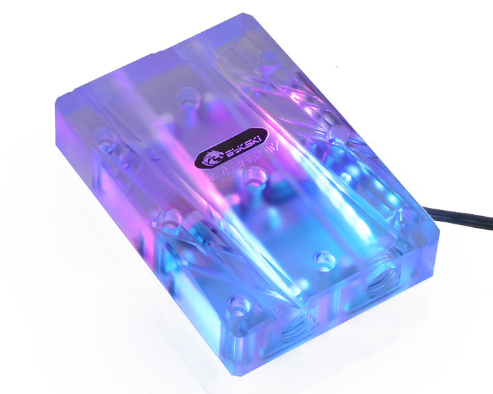 Bykski Triple GPU 40mm SLI/CF Connection Bridge Block V2 w/RBW - Frosted (L4-3WAY)