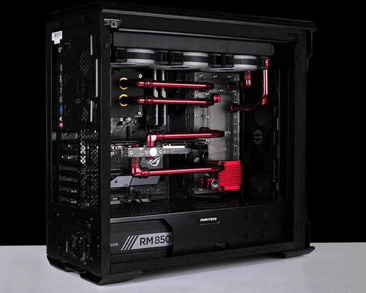 Bykski Distro Plate For PHANTEKS PH-ES515ETG - Frosted PMMA w/ 5v Addressable RGB (RBW) (RGV-PHA-PK515E)