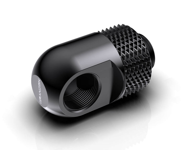 Granzon G 1/4in. Male to Female 90 Degree Rotary Elbow Fitting (GD-90) - Black