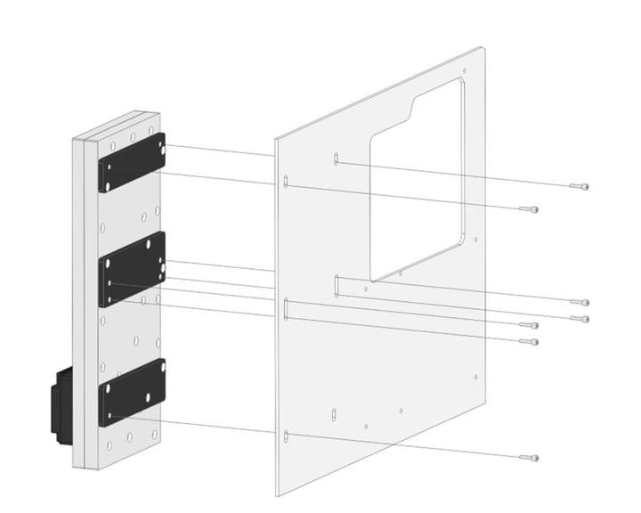 Bykski Distro Plate For COUGAR Gemini T - PMMA w/ 5v Addressable RGB (RBW) (RGV-CG-GT)