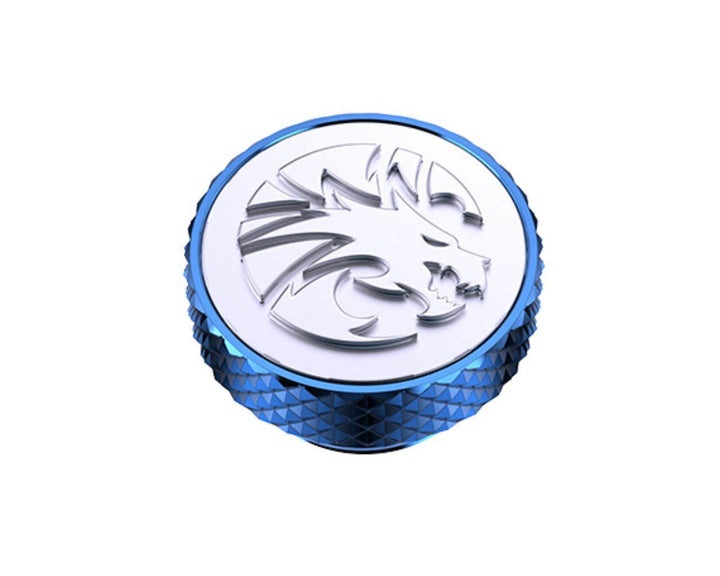 Bykski G 1/4in. Knurled Dragon Logo Stop Plug (B-PD5-DG) - Blue