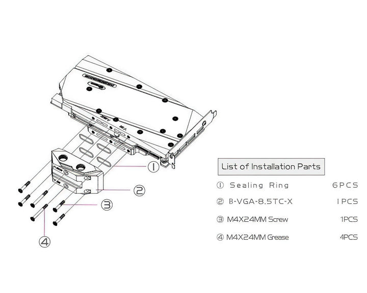 Bykski Full Coverage GPU Water Block w/ Integrated Active Backplate for AIC Reference RTX 3090 (N-RTX3090H-TC-V2)