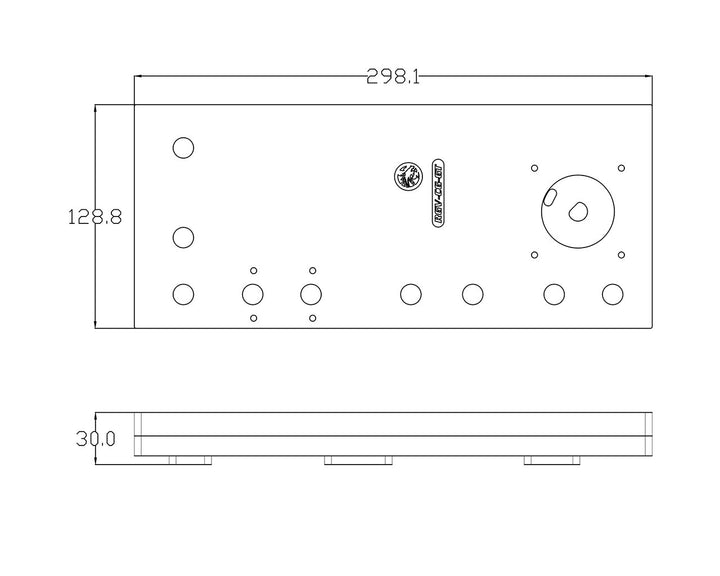 Bykski Distro Plate For COUGAR Gemini T - PMMA w/ 5v Addressable RGB (RBW) (RGV-CG-GT)