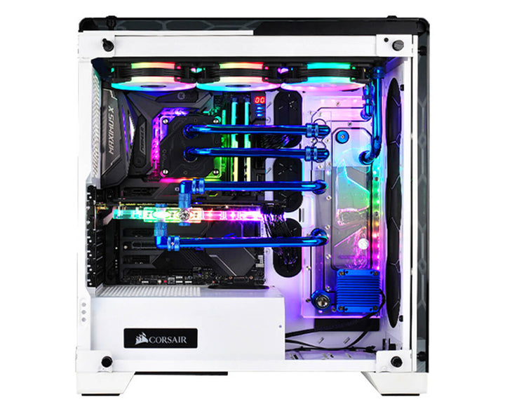 Bykski Distro Plate for Corsair 570X - PMMA w/ 5v Addressable RGB (RBW) (RGV-COR-570X-P)