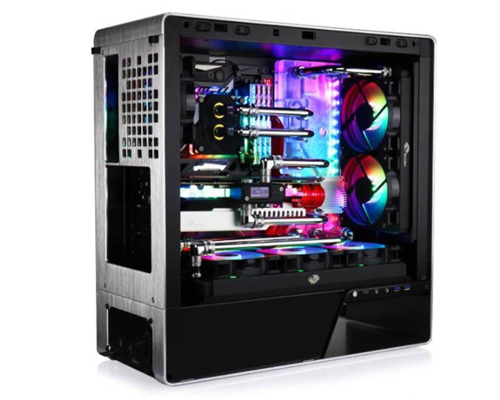 Bykski Distro Plate For InWin 905 - FROSTED PMMA w/ 5v Addressable RGB (RBW)- Pump Included (RGV-INW-905-P-F-K)