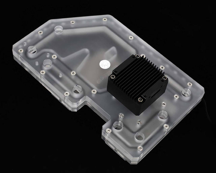 Bykski Distro Plate for Zeaginal Z10 - PMMA w/ 5v Addressable RGB (RBW) (RGV-ZG-Z10-P)