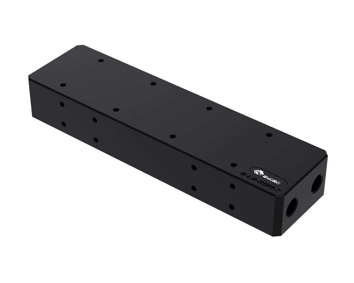 Bykski 8-Way GPU Server Connection Distribution Block - Black POM (B-L2-8BM-X)