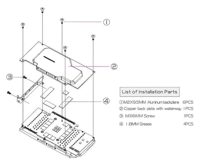 Bykski Full Coverage GPU Water Block w/ Integrated Active Backplate for AIC Reference RTX 3090 (N-RTX3090H-TC-V2)