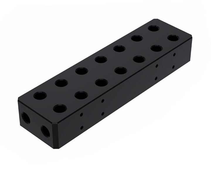 Bykski 8-Way GPU Server Connection Distribution Block - Black POM (B-L2-8BM-X)