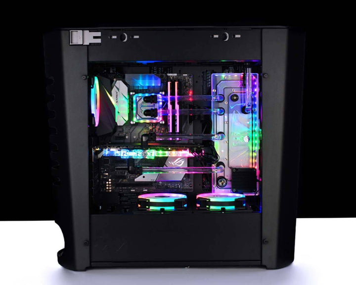 Bykski Distro Plate for InWin 915 - Frosted PMMA w/ 5v Addressable RGB (RBW) (RGV-INW-915-P-F)