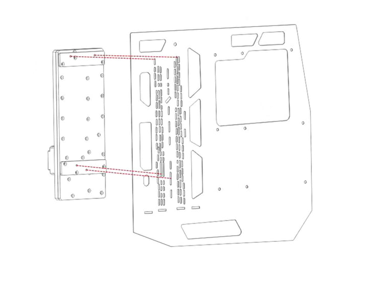 Bykski Distro Plate for Cougar Conquer 2 - Frosted PMMA w/ 5v Addressable RGB (RBW) (RGV-CG-ZFZ-VG-P-F-K)