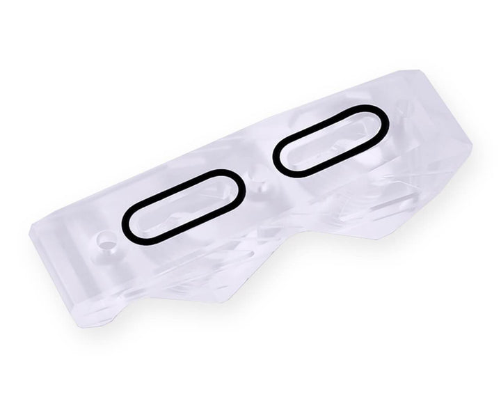 Bykski GPU 45 Degree Connection Upgrade Block - Clear (B-VGA-RET-W)