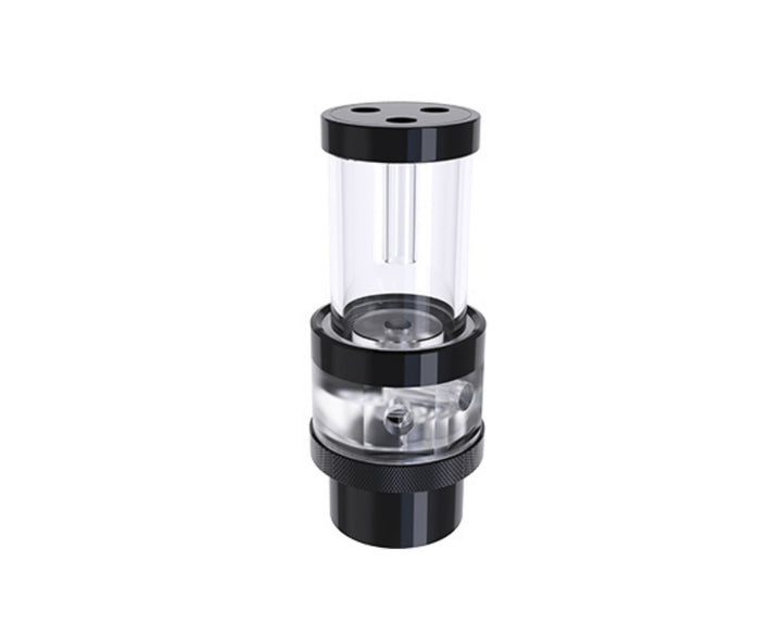 Bykski Complete D5 Pump / 100mm PMMA Reservoir Combo, Armored Black - with integrated 5V Addressable RGB (CP-NWD5-X-CT60-V3)