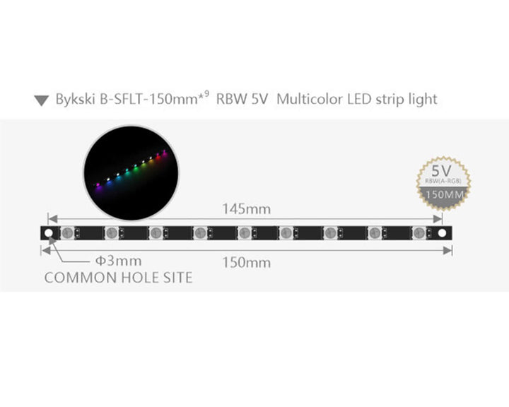 Bykski Replacement Flexible 5v Addressable RGB (RBW) LED Strip - 150mm