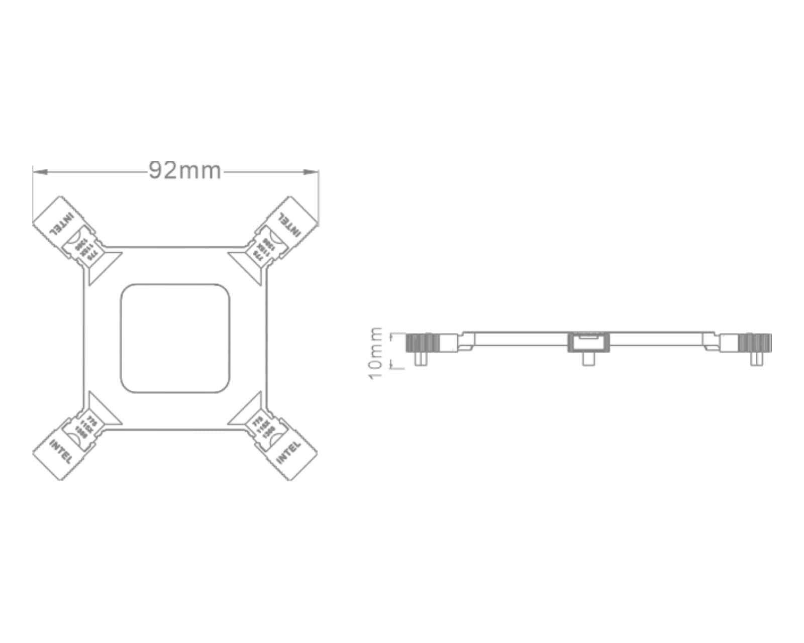 Bykski Adjustable CPU Block Backplate Socket LGA 755 115x 1200 BYKSKI.US