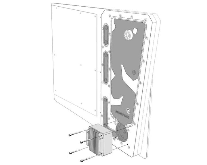 Bykski Distro Plate For InWin TOU2.0 - PMMA w/ 5v Addressable RGB (RBW) (RGV-INW-TOU2.0)