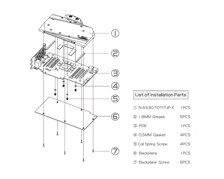 Bykski Full Coverage GPU Water Block and Backplate for ASUS TUF RTX 3070Ti 8G Gaming (N-AS3070TITUF-X)