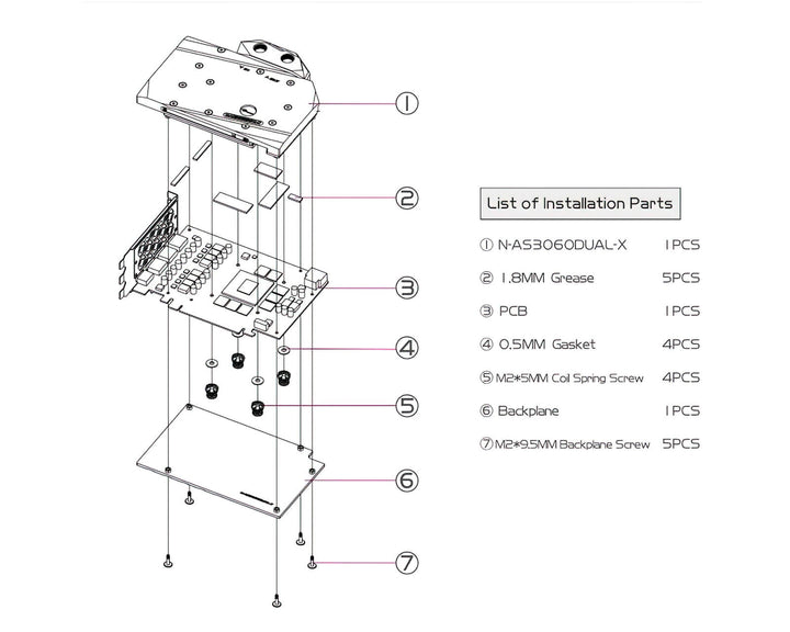 Bykski Full Coverage GPU Water Block and Backplate for ASUS DUAL RTX 3060 (N-AS3060DUAL-X)