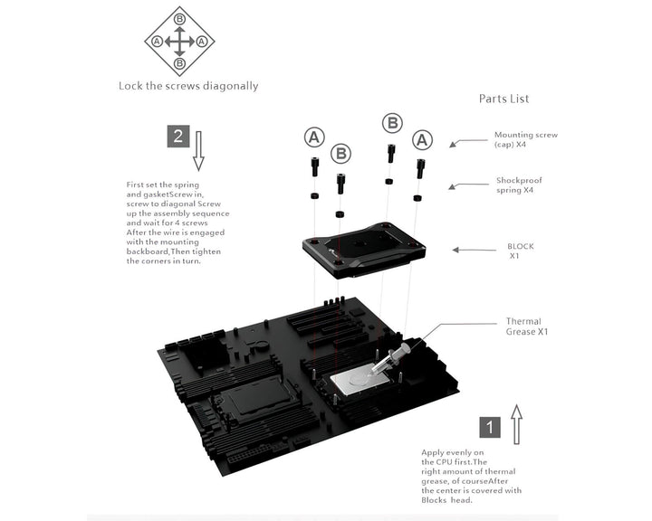 Bykski CPU-ICELAKE-X CPU Water Cooling Block - Black (LGA 4189/Ice Lake)