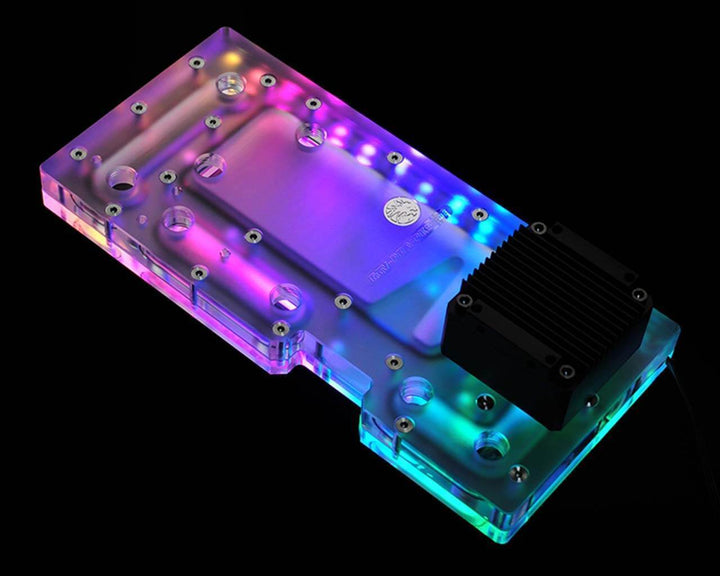 Bykski Distro Plate For PHANTEKS PH-ES515ETG - Frosted PMMA w/ 5v Addressable RGB (RBW) (RGV-PHA-PK515E)
