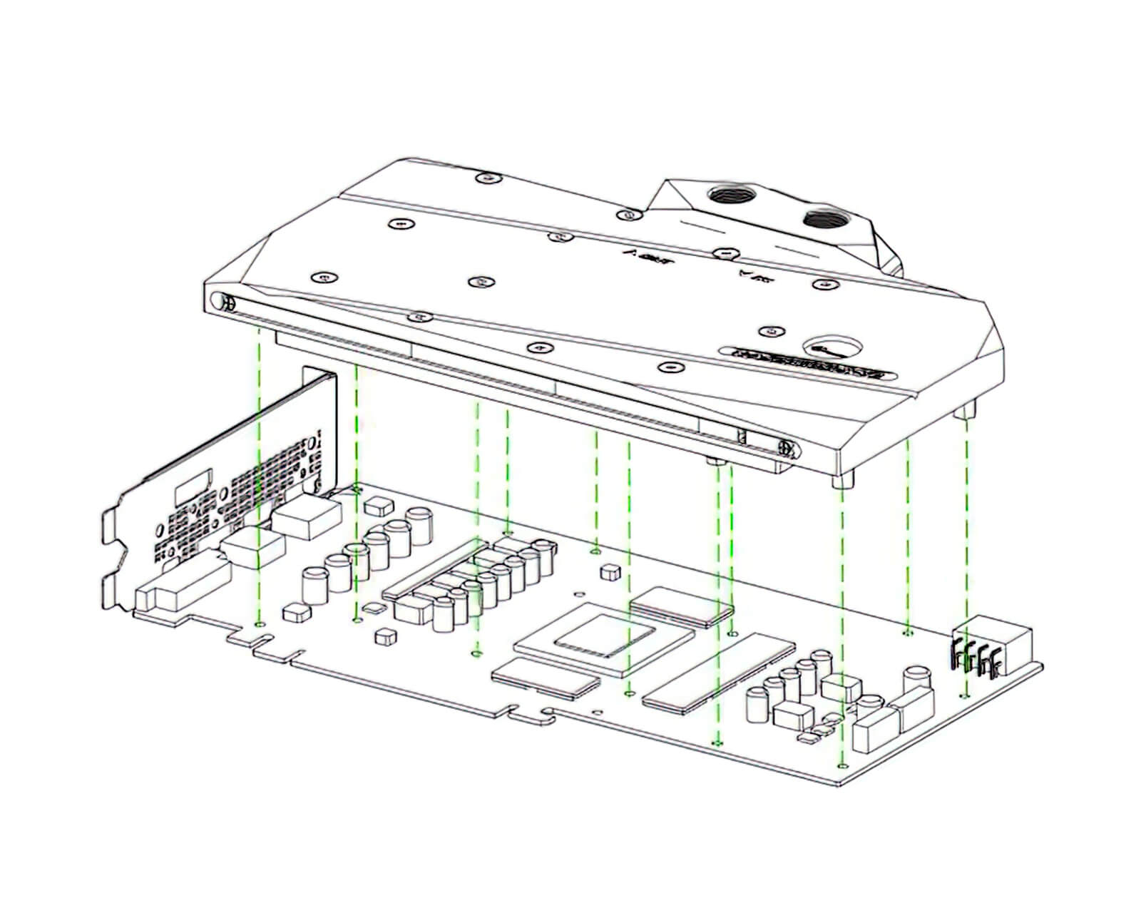 Bykski Full Coverage GPU Water Block for ASUS RTX  N ASSI