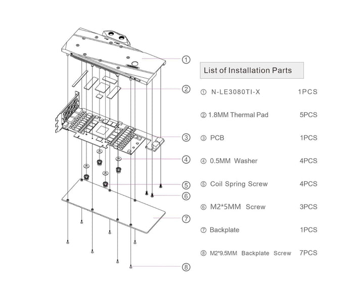 Bykski Full Coverage GPU Water Block and Backplate for Leadtek RTX 3080Ti Hyper Brain (N-LE3080TI-X)