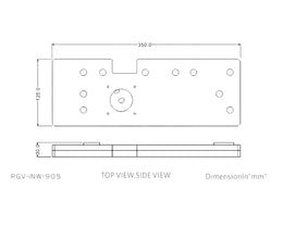 Bykski Distro Plate For InWin 905 - FROSTED PMMA w/ 5v Addressable RGB (RBW)- Pump Included (RGV-INW-905-P-F-K)