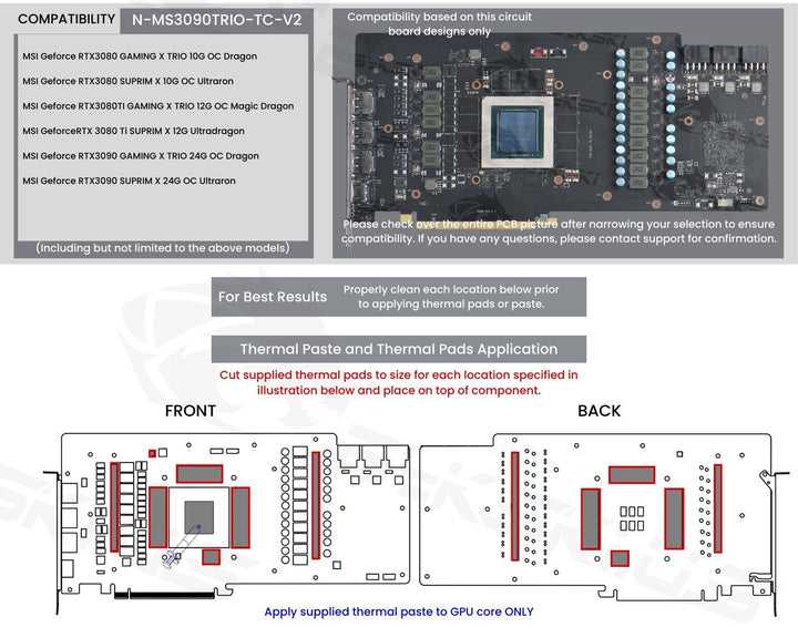 Bykski Full Coverage GPU Water Block w/ Integrated Active Backplate For MSI GAMING/SUPRIM GeForce RTX 3090/3080TI/3080 (N-MS3090TRIO-TC-V2)