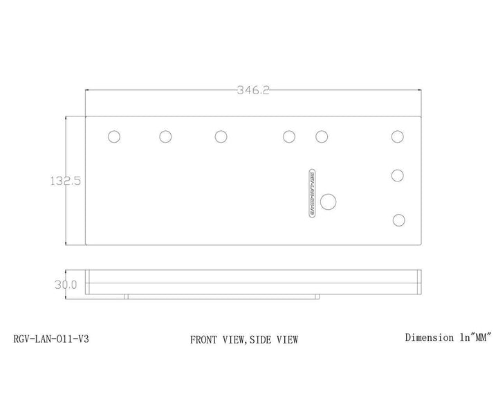 Bykski Distro Plate For Lian Li PC-011 - Frosted PMMA w/ 5v Addressable RGB (RBW) (RGV-LAN-011-P-F-K)