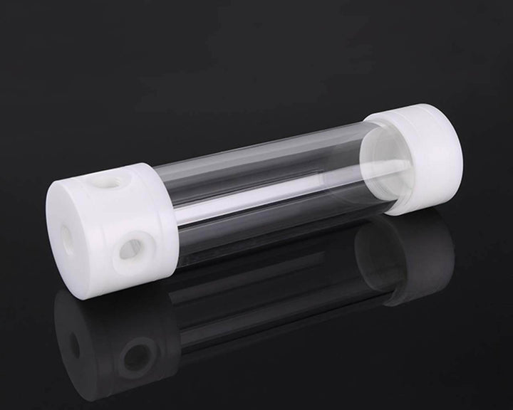 Bykski 50mm Cylindrical Reservoir - White POM - 200mm (B-CT50-MWT)