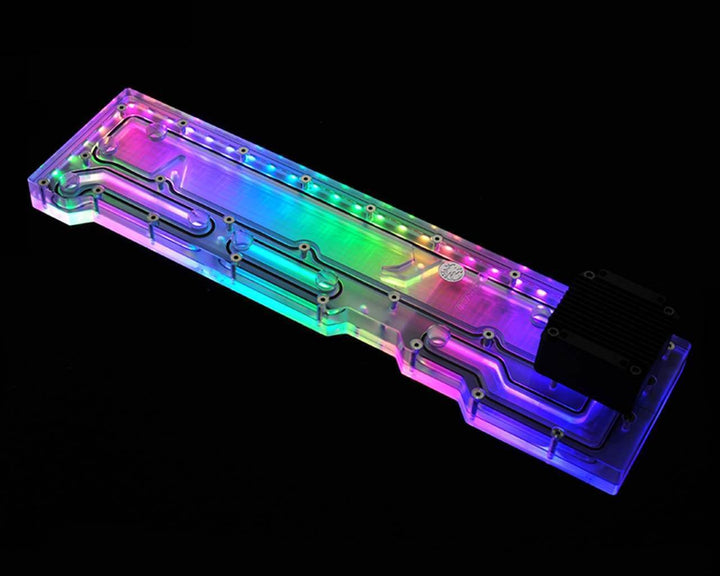 Bykski Distro Plate - ZEAGINAL 07 - PMMA w/ 5v Addressable RGB (RBW) (RGV-ZG-07)